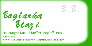 boglarka blazi business card